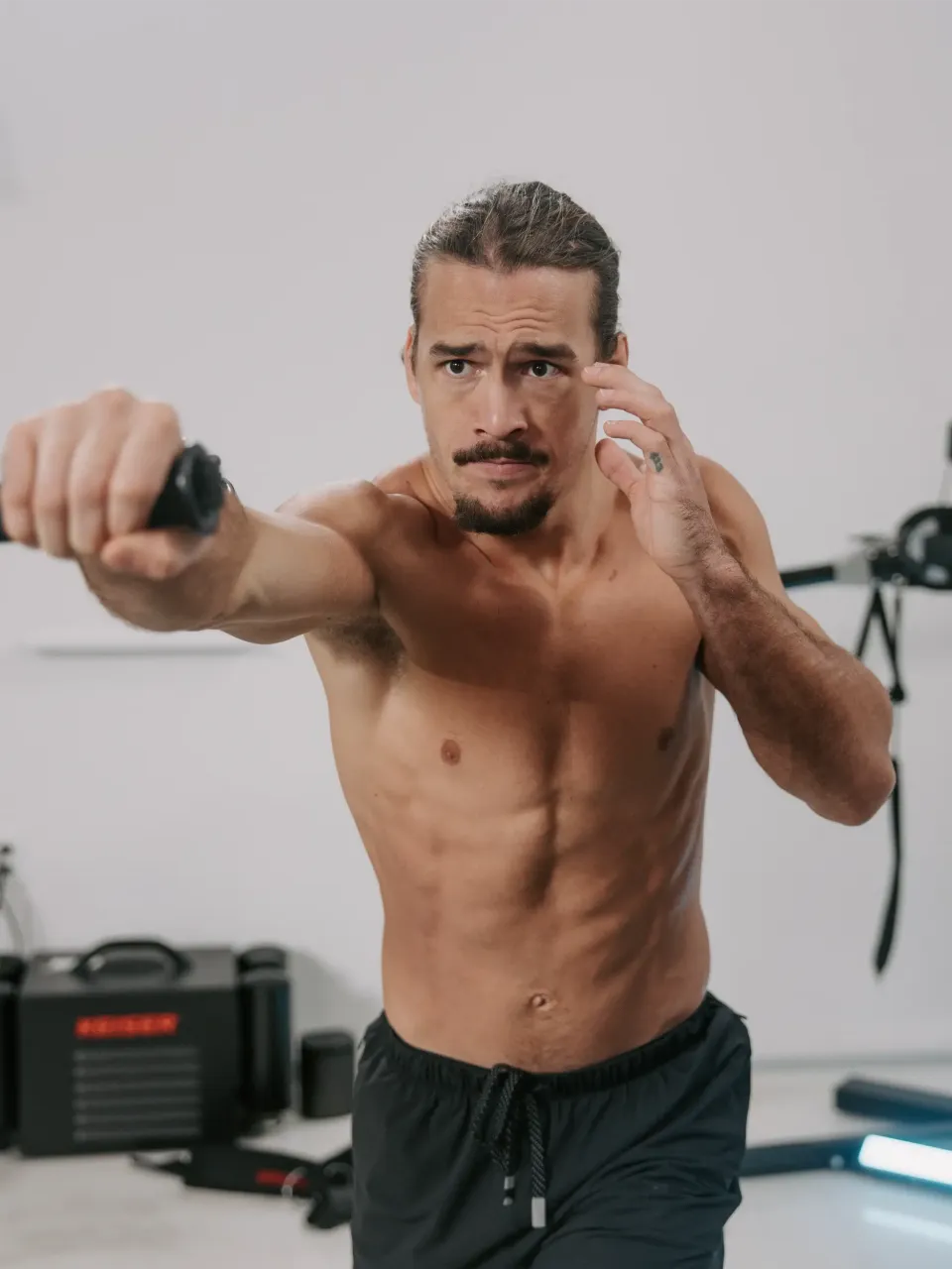 Man working out with weights