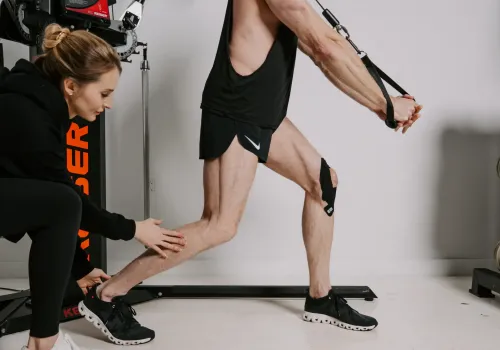 Working out at gym for weight loss