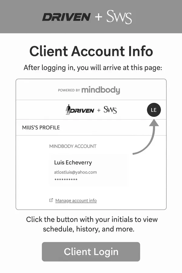 Client login page