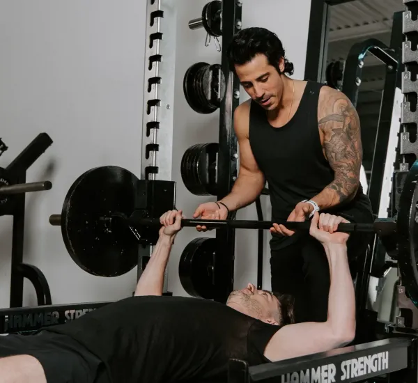 Working out at gym for weight loss