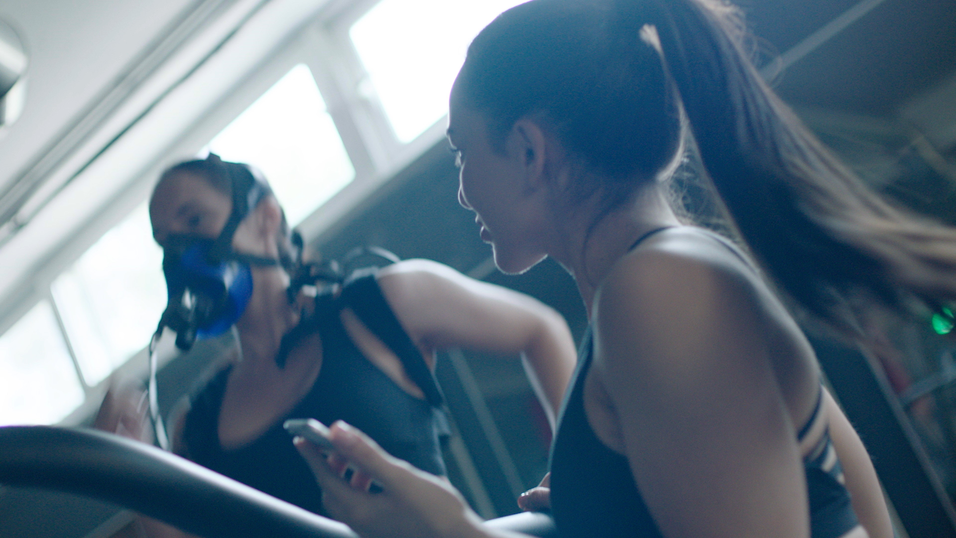 Two clients undergoing supervised metabolic testing at DrivenFit